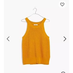 Madewell sweater tank yellow NWT